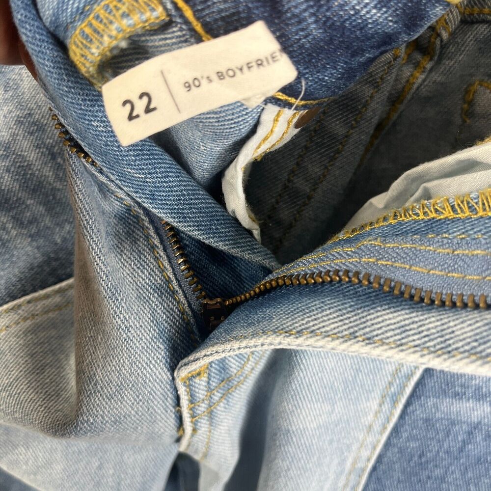 PACSUN 90’s Boyfriend Jeans Womens 22 Blue Straight Leg High Rise  22 x 32 - Picture 7 of 12